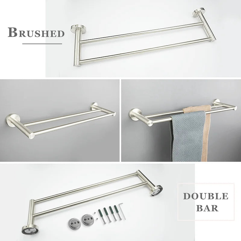 Accessoires Salle de Bain Nickel Brossé à Choisir par Pièce