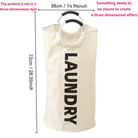 Grand Panier à Linge Pliable en Tissu Oxford 82 L, Poignées Rembourrées