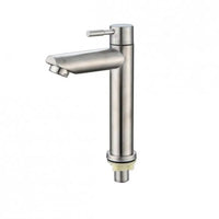 Robinet Lave-Main Inox 304 Noir ou Brossé, Bec Droit ou Courbé