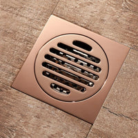 Bonde de Douche Carrée Laiton Or Rose 5 Motifs 10 cm