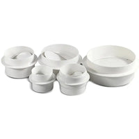 Clapet Anti-Retour de Conduit à Collerette, PVC Blanc, 80 à 150 mm