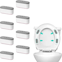 Butée d'Abattant WC Adhésive en Arc ou Ellipse, Lot de 4 Pièces