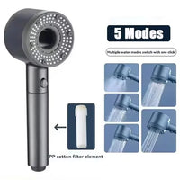 Pommeau de Douche Filtrant 5 Modes, 4 Coloris, Accessoires à la Pièce