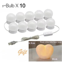 Kit 10 Ampoules LED Miroir Coiffeuse USB ou Veilleuse Ronde à Détecteur