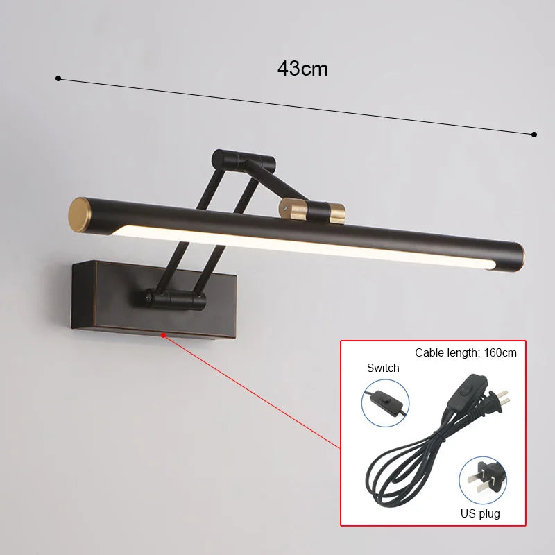Applique Salle de Bain LED Tactile Variateur 43 et 55 cm