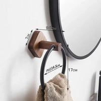Accessoires Salle de Bain Bois Noyer Noir à la Pièce, 15 Articles