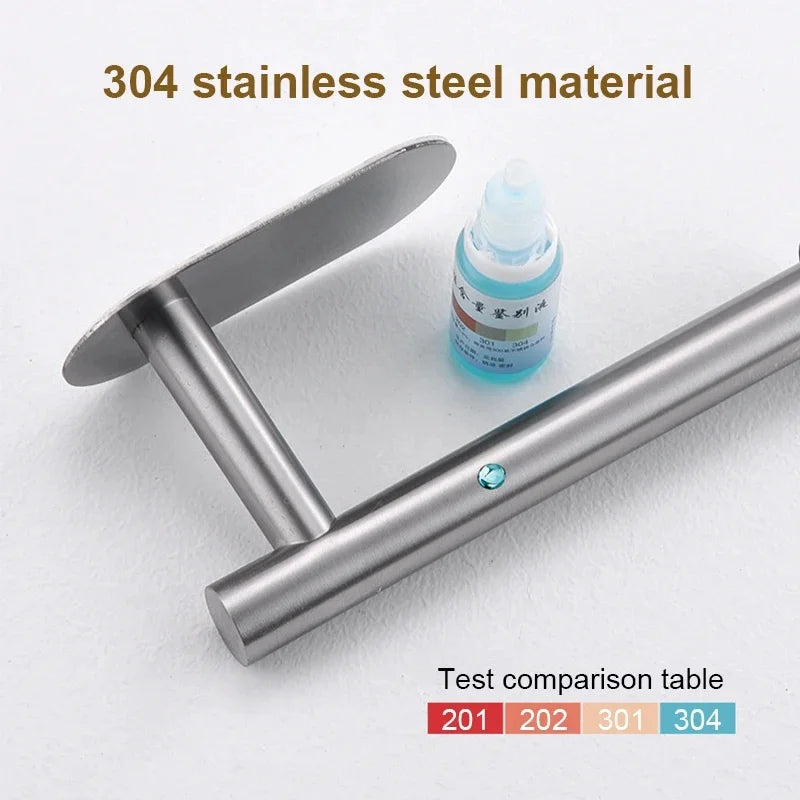 Porte-Papier Toilette Adhésif Sans Perçage en Inox 304 3 Coloris