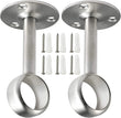Support de Tringle Rideau de Douche au Plafond, Acier Brossé 25 mm