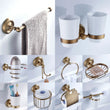 Ensemble d'Accessoires de Salle de Bain Bronze Antique