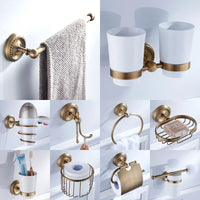 Ensemble d'Accessoires de Salle de Bain Bronze Antique
