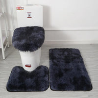 Tapis de Bain 3 Pièces Antidérapant avec Housse WC