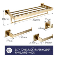 Accessoires Salle de Bain Doré Brossé à la Pièce ou en Kit