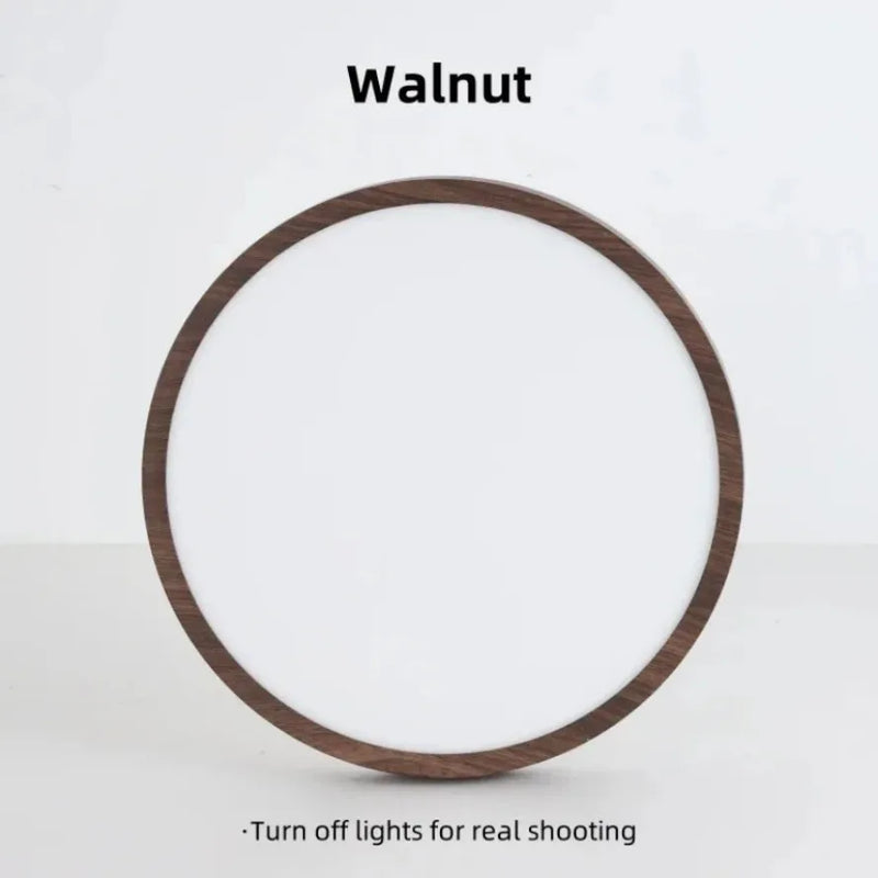 Plafonnier LED Rond Cuisine Effet Bois 30 ou 40 cm