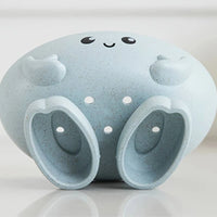 Porte-Savon Original Visage Souriant avec Pieds, Coupelle à Poser, 4 Couleurs