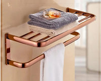 Accessoires Salle de Bain Or Rose Laiton à la Pièce, 13 Articles