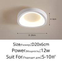 Plafonnier LED Cuisine Forme Organique Noir Blanc