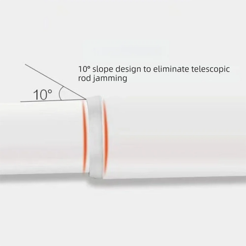 Barre de Douche Télescopique en Acier, Blanc ou Noir, 30 à 80 cm