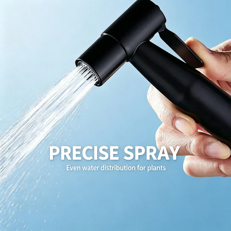 Douchette WC Inox Kit avec Flexible Spiralé 3 m, Noir ou Argent