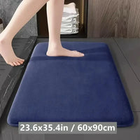 Tapis de Bain Velours de Corail Absorbant Séchage Rapide, 3 Dimensions