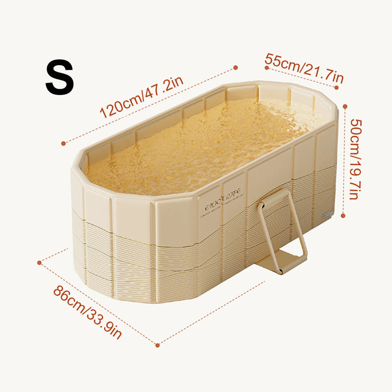 Baignoire Pliable Adulte Non Gonflable Portable 120 ou 150 cm