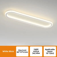 Plafonnier LED Cuisine Ovale Dimmable Doré Noir Blanc