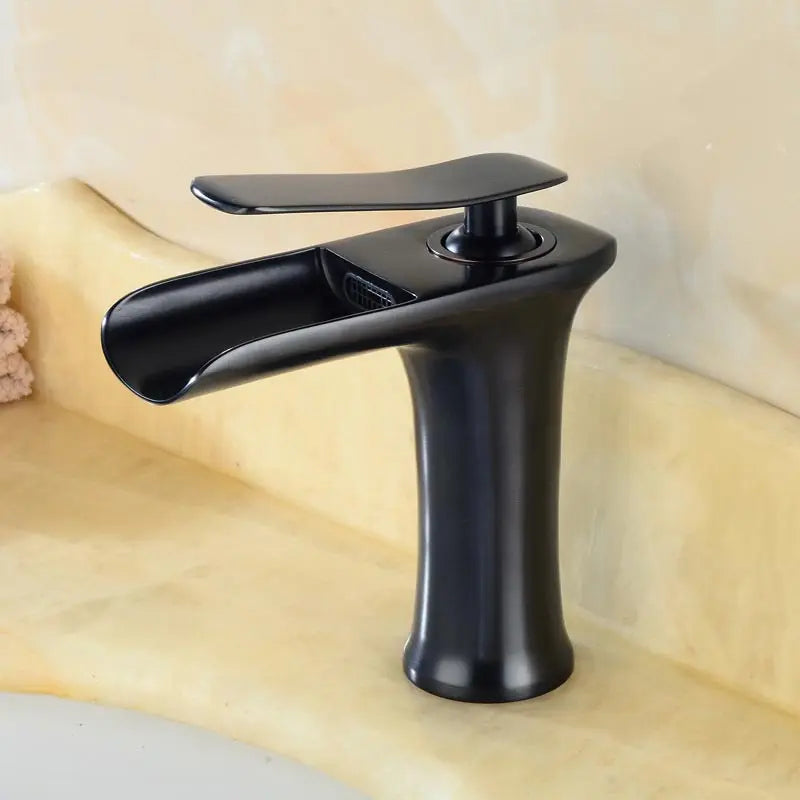 Mitigeur Lavabo Cascade Laiton, 9 Finitions, Bas ou Haut