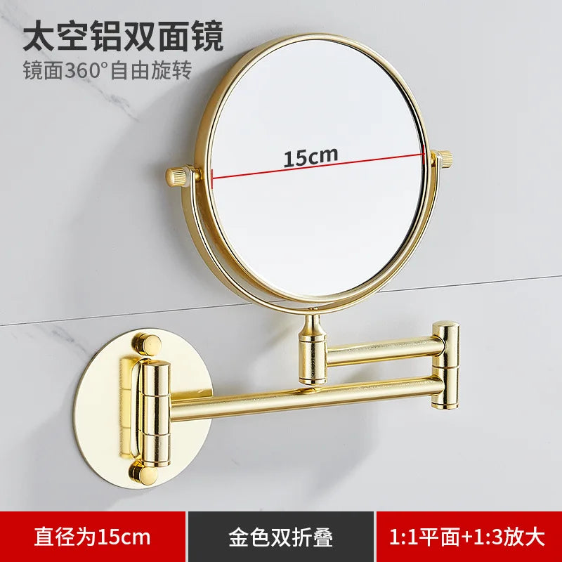 Miroir Grossissant Mural Double Face Sans Perçage 4 Finitions