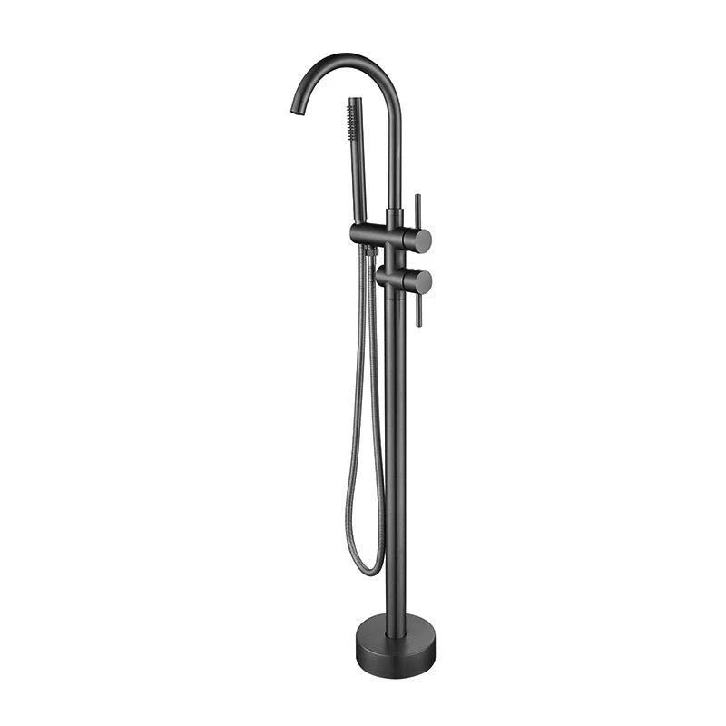 Robinet Baignoire sur Pied Deux Leviers, Inverseur et Douchette, 7 Finitions