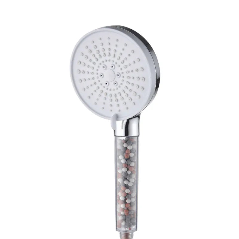 Pommeau de Douche Filtrant 5 Jets Économe en Eau avec Billes Minérales