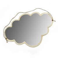 Miroir Mural Nuage en Bois et Acrylique, 33 x 23 cm