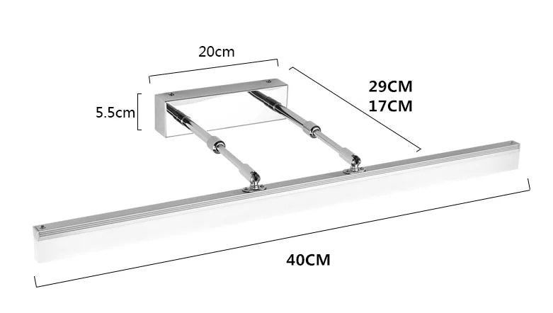 Applique LED pour Miroir Salle de Bain 40 cm Étanche