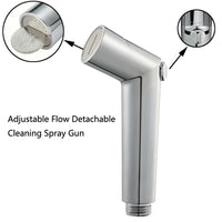 Douchette WC Chromée ABS à Débit Réglable, 14,5 cm