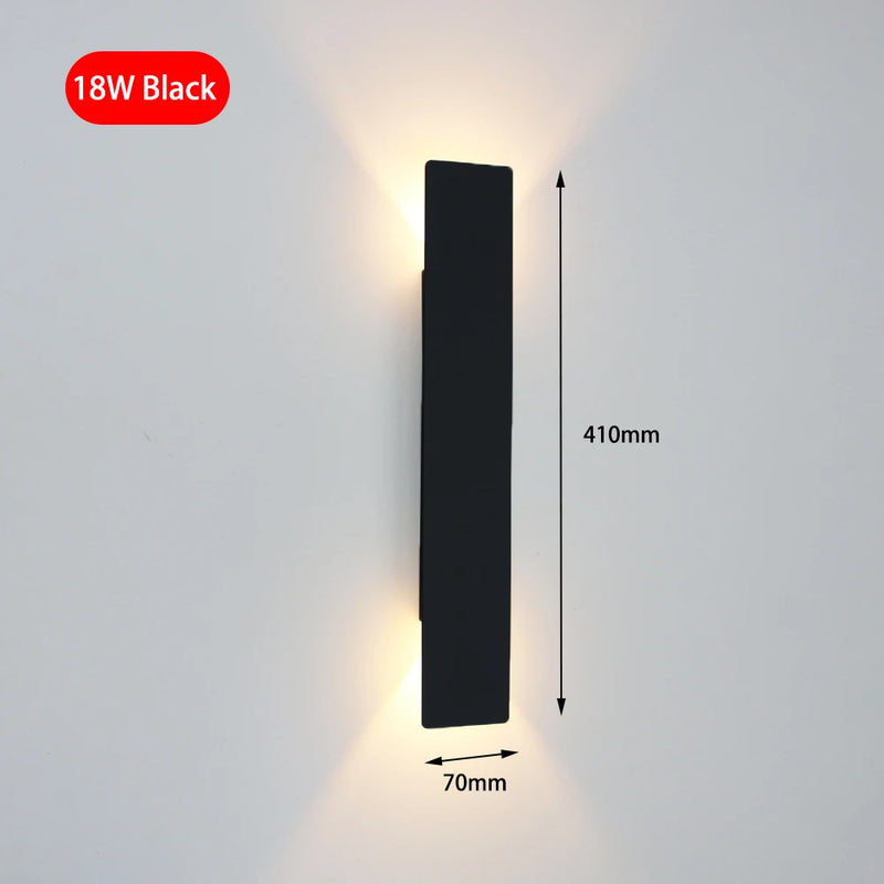 Applique Murale LED Rectangulaire Haut et Bas, Aluminium, 9,8 à 61 cm