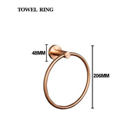 Ensemble d'Accessoires de Salle de Bain Or Rose Brossé Inox