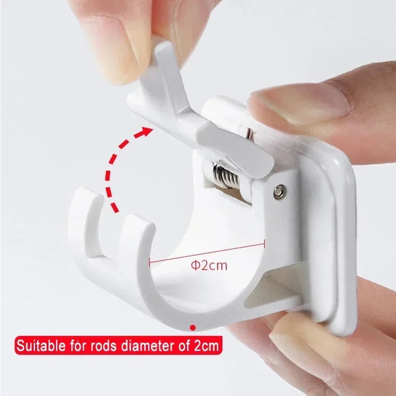 Supports de Tringle Adhésifs 2 cm à Ressort, Cuisine et Salle de Bain