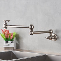 Robinet de Cuisine Mural Pliable Eau Froide Bec Rotatif