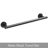 Accessoires Salle de Bain Ronds Inox à la Pièce, Chromé, Noir, Nickel, Doré