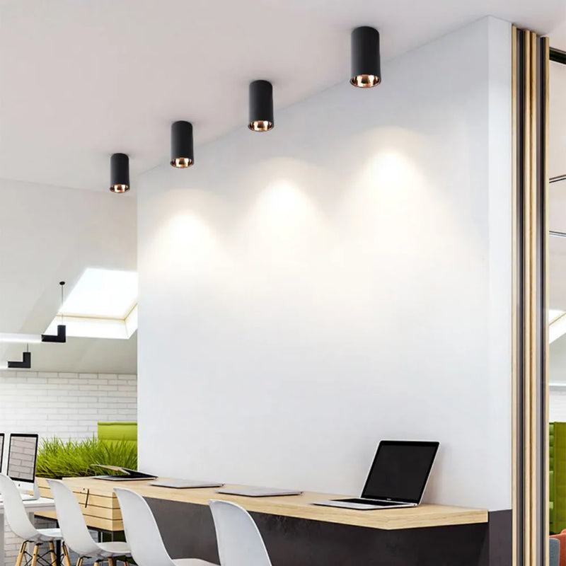 Spot LED Cuisine en Saillie Cylindre COB Anti-Éblouissement Dimmable, 5 à 24 W