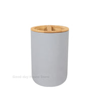 Accessoires Salle de Bain Bambou à la Pièce, 6 Articles, 3 Coloris