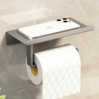 Porte-Papier Toilette Mural avec Tablette en Acier Inoxydable 3 Coloris