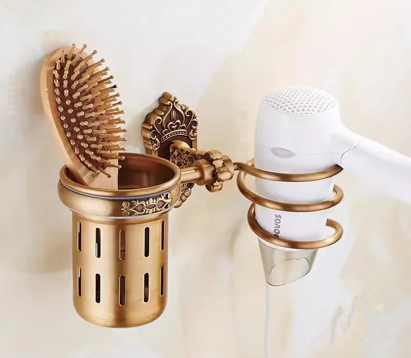 Accessoires Salle de Bain Bronze Antique Ciselé en Aluminium à la Pièce, 13 Articles