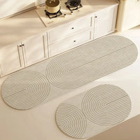 Tapis de Cuisine Antidérapant Lavable Absorbant Motifs Géométriques 40 à 160 cm