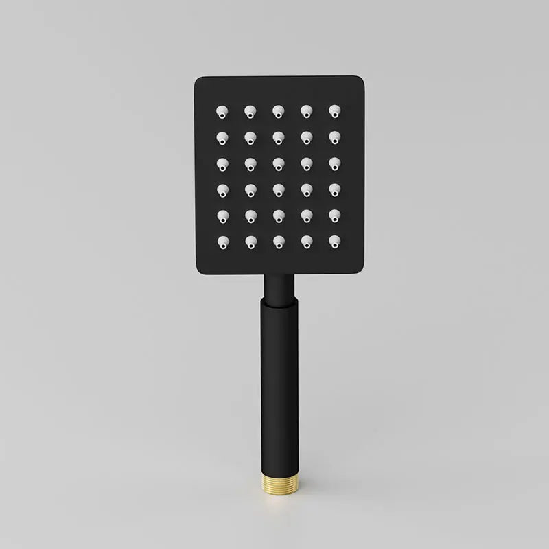 Pommeau de Douche Carré Inox Effet Pluie 25 cm Noir ou Argent