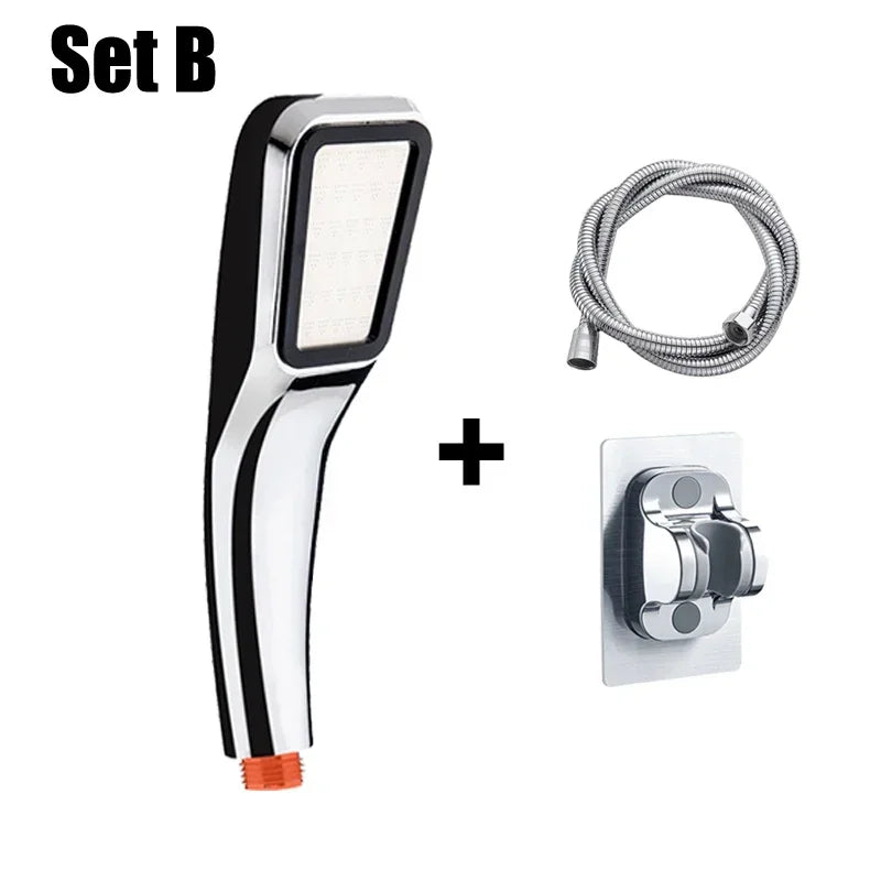 Pommeau de Douche Haute Pression 300 Trous Économie d'Eau, Chromé 21 cm