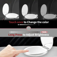 Miroir de Poche LED Rond Rechargeable 1x/3x, Rose ou Blanc