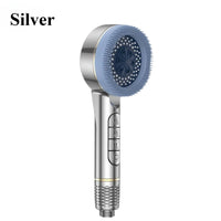 Pommeau de Douche à Boutons, Brosse Silicone Amovible, Accessoires à la Pièce