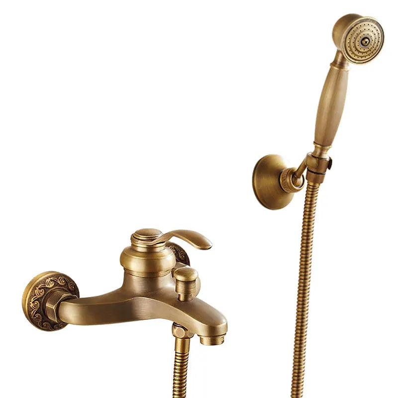Colonne de Douche Classique Laiton Douchette Main Baignoire