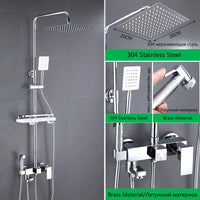 Douche Encastrable 3-4 Voies Noire ou Chromée