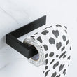 Porte-Papier Toilette Sans Perçage Noir Mat Carré