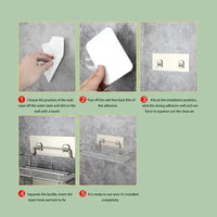 Étagère de Douche Inox Sans Perçage Autocollante 25, 30 ou 35 cm